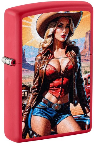 Briquet zippo pin cowgirl - briquet, pin-up