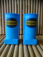 x2 anciens porte paille touilleur publicitaire VERIGOUD déco bar bistrot vintage