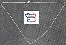 CHAINE ARGENT STERLING 925 ; 44-46 cm ; maillons 0,8 mm ; poids 1,5 gr / BA06