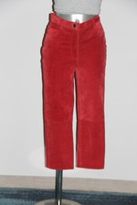 joli pantalon taille haute cuir daim BUFLAND taille 36 fr COMME NEUF