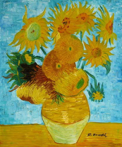 Tableau vase handgemalt - tableau,