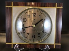 Horloge murale JAZ années 60 – grande horloge vintage en formica – 26×21 cm
