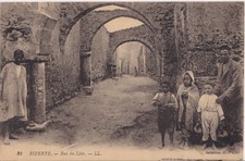 Bizerte Rue du Lion Tunisie CPA ancienne LL Collection E. Fages