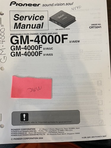 Pioneer 4000g gm4000f - pioneer,