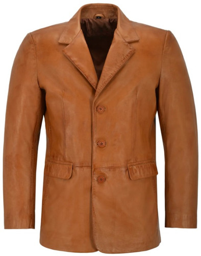 Neuf homme blazer cuir fauve - homme,