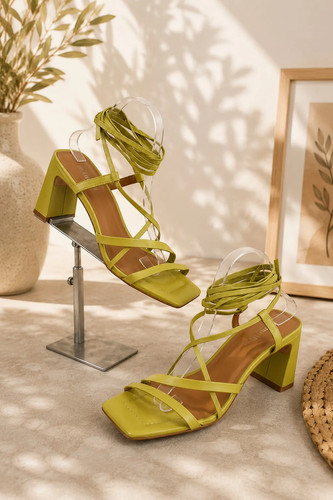 Minelli spartiates cuir vert - spartiates,