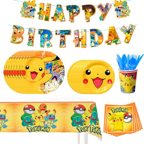 114 pcs pokemon birthday party - pcs,