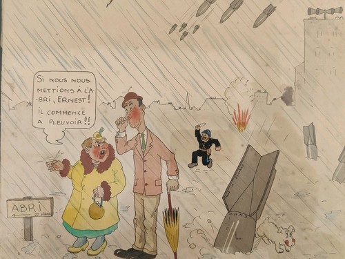 Dessin humoristique guerre - dessin,