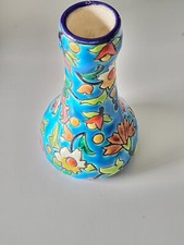 JOLI PETIT VASE ANCIEN EN EMAUX DE LONGWY .  