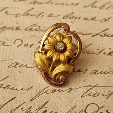 Coulant de Sautoir Coulisseau Art Nouveau 1900 Fleurs Flower Jugendstil