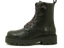 Rangers Femme Bottines en Cuir Noir avec Elastique Violet et Zip Cinzia Soft