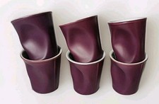 6 Tasses Revol Gobelets Froissés Expresso Mauve