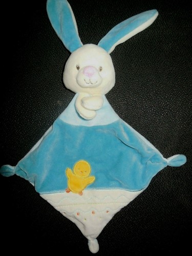 572 doudou plat lapin - doudou, blanc