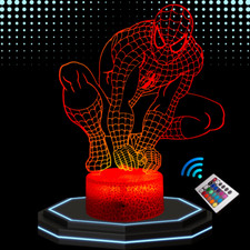 Lampe chevet 3D LED Spider Man