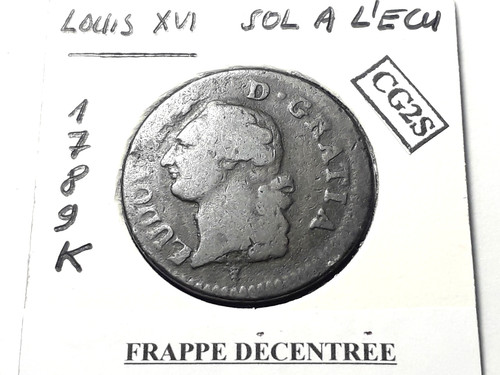 Frappe décentrée louis - décentrée, xvi