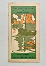 Brochure + Dépliant Sardines Bretonnes / Pêche Chalut Lorient Friterie Ambulante