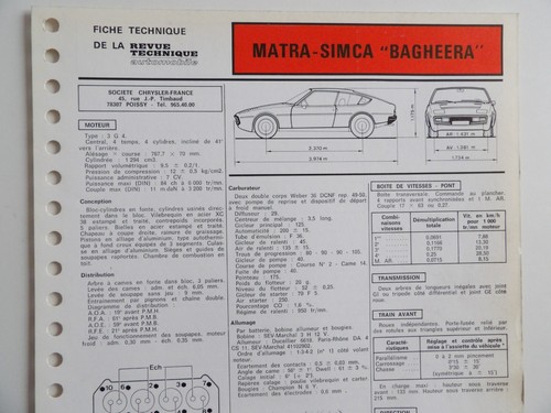 Fiche technique automobile