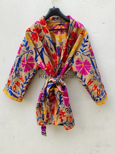 Suzani main brodé veste - main,