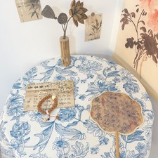 Nappe De Style Chinois Rétro Imprimée Fleurs Nappe Pour La Maison