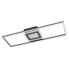 Plafonnier LED 3 Modes D'Éclairage Plafonnier Noir 2100LM 38W Lampe 75 X 22,2 CM