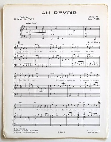 Partition vintage sheet music