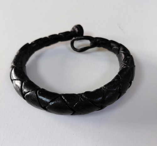 Bracelet cuir véritable - , noir