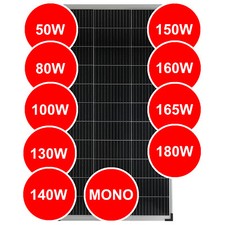 Module Solaire Panneau Cellule 50 80 100 130 140 150 160 165 180 Watt Mono