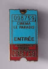 RARE PINS PIN'S .. CINEMA FILM MOVIE TICKET ENTREE N° LE PARADIS QUIBERON 56 ~GC