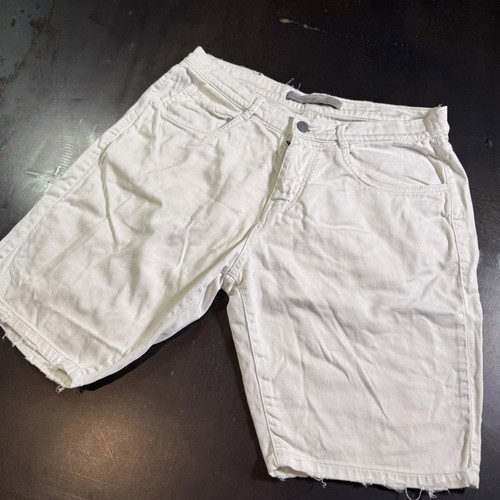 Zara man white denim shorts - zara,