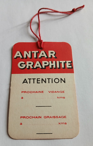 Etiquette ancienne vidange - de,