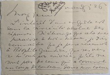 Comtesse de Noailles, lettre autographe signée  (19)26, en répone à une enquête.