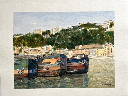 Aquarelle originale - aquarelle, de