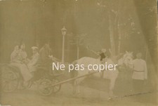 RUSSIE IMPÉRIALE vers 1890/1900 calèche militaire hippomobile cheval