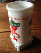 Ancien porte paille de bistro Vérigoud opaline blanche