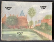 H / toile c1910 église avec