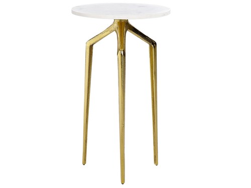 Table appoint blanc - blanc, doré