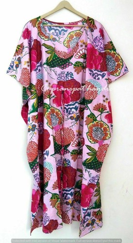 Maxi robe caftan rose - , indien