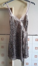 Super sexy nuisette en voile léopard à bretelles 36 Comme neuve