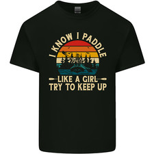 Paddle Comme Une Fille T-Shirt Amusant Kayak Canoë Kayak Pour Hommes En Coton