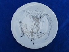 RARE ++ TOP ++ ASSIETTE ART DECO Plate - EDITE PAR LA MAITRISE - FEMME PAPILLON