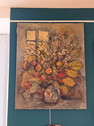 Huile sur toile - , bouquet