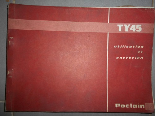 Poclain ty45 notice - poclain, :
