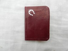 mini carnet calendrier de poche 1947 couverture cuir  motif fer à cheval