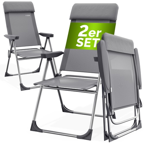 Chaises jardin pliantes - 2x,