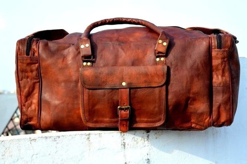 Sac voyage duffel cuir - voyage, en