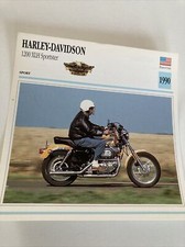 Harley Davidson 1200 XLH Sportster 1990 fiche carte moto de collection Atlas