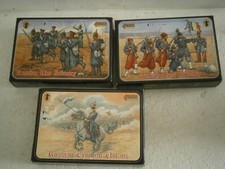 LOT 3 BOITES MAQUETTE FIGURINE - GUERRE DE CRIMEE , CRIMEAN WAR STRELETS - 1/72