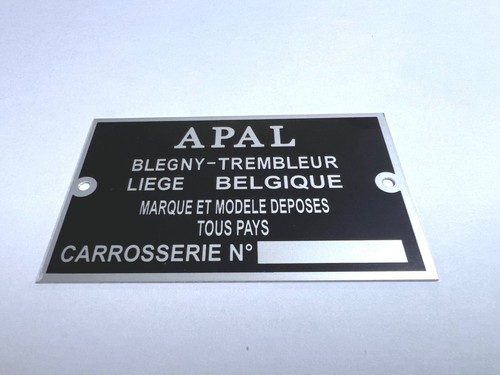 Plaque constructeur buggy apal - plaque,