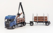 EMEK - Camion transport de bois - SCANIA S730 6x4 porteur couleur bleu - 1/25...