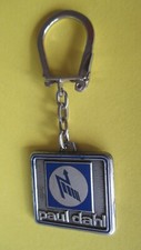Porte clé métal émaillé, années 60, PAUL DAHL matériel auto, camion, remorque